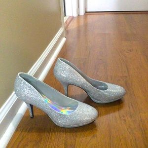 Sparkling Silver Heels